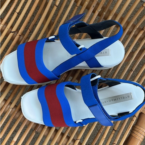 Stella Mccartney Womens Striped Platform Strap Sandals - Picture 2 of 5